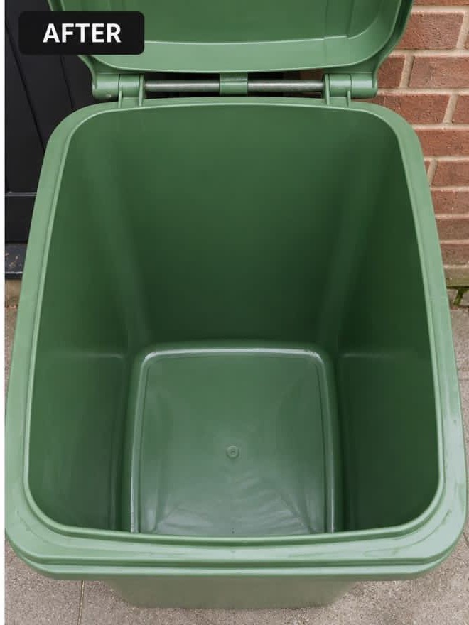 Clean trash bin after cleaning
